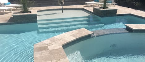 Two-bedroom, downtown Phoenix vacation home with private pool and hot tub.