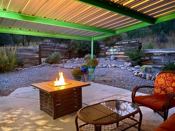 Fire Pit on private back patio