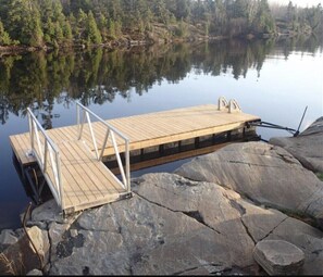 40’ deep off the dock- great for fishing and docking large boats 