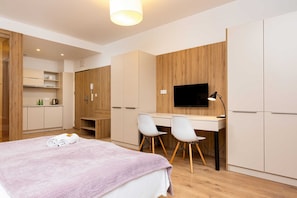 Modern, fully equipped kitchenette.