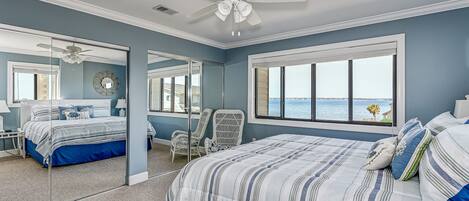 Master Bedroom with gorgeous view of the Sound from your King Sized bed