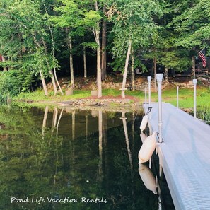 View of shorefront from dock