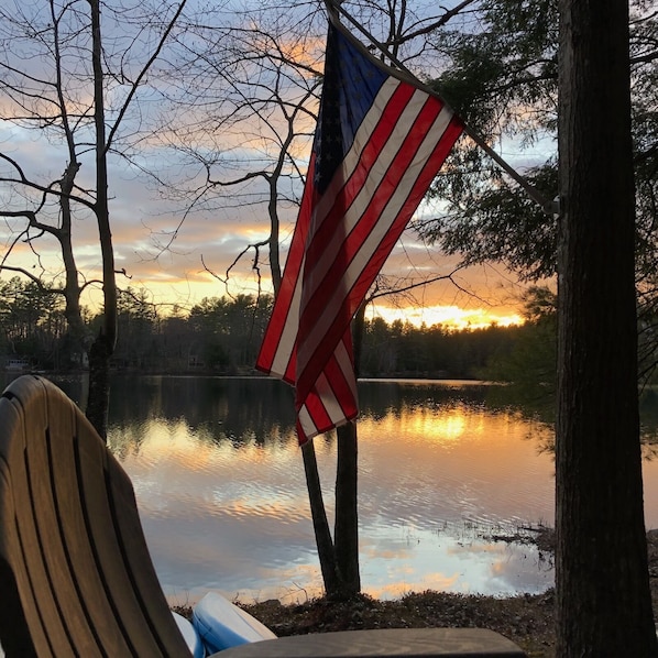 Enjoy sunsets on Rocky Bound Pond