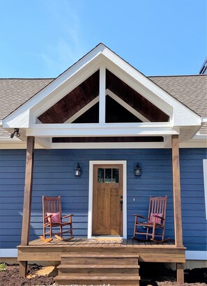 Front porch rockers for early morning coffee or watch the deer graze.