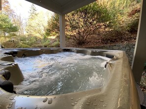 Your own private and covered hot tub!