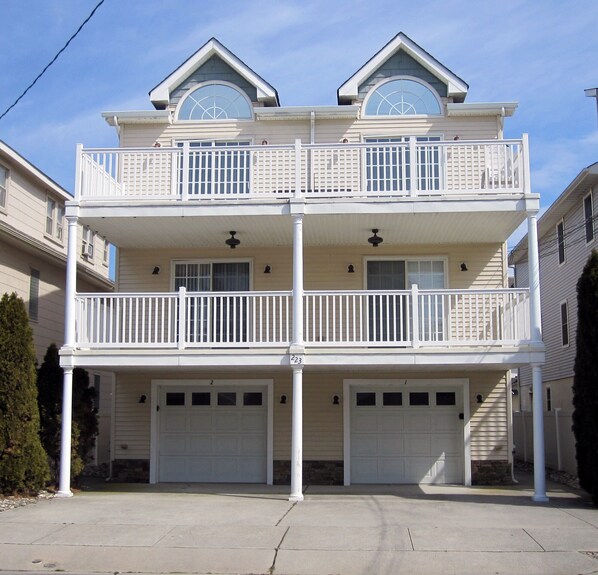 223 E Roberts Ave unit A - your vacation property is the entire first floor. your garage on the ground floor is the one on the right with number 1 on it.