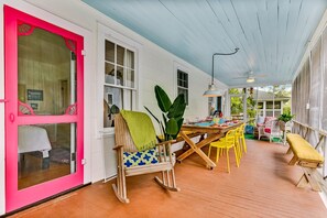 Expansive second floor porches, full of breezes and made for relaxation.