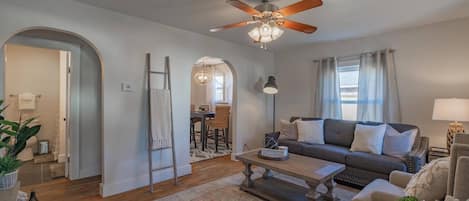 Living room featuring ample natural light.