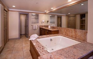 Master Bath Jacuzzi and Separate Shower Area