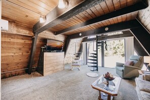 Indoors, House, Loft, Hardwood, Stained Wood