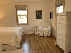 Cozy bedroom with plenty of closet and dresser space.