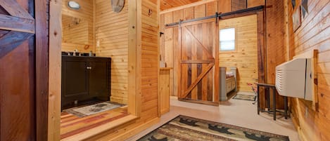 Handcrafted Barn Doors in Living Area