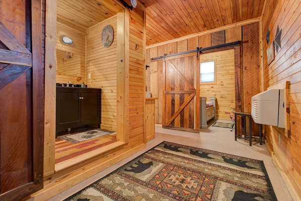 Handcrafted Barn Doors in Living Area