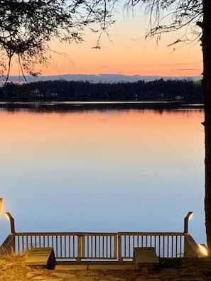 Sunset at lake on most summer evenings 