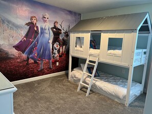 Ice princess bedroom with bunkbed (twin over twin)