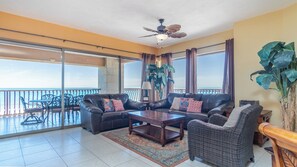 Balcony and living room