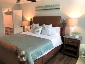 King bed in master