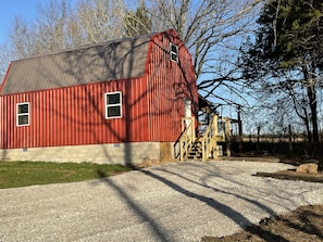 View from the driveway. 