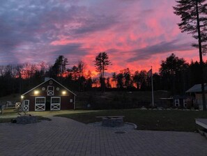 Evening photo next door at the Funny Farm.