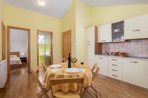 Kitchen and dining area