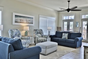 Spacious Living Room Ocean Front View From Balcony - Spacious Living Room Ocean Front View From Balcony