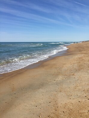 Duck's beautiful ocean beaches to stroll for miles. 