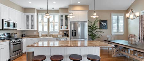 Beautiful kitchen with gas range.