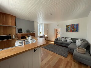 Enjoy this light and airy space with beautiful french windows.