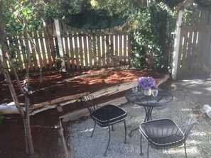 Private patio with south west exposure