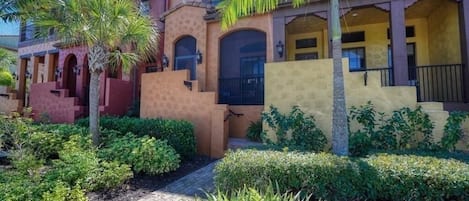 Townhouse Entry.  Our unit is orange.