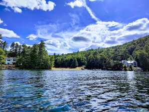 Private beach, from the water. 
