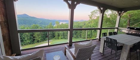 Deck off Main Floor with oversized Weber grill