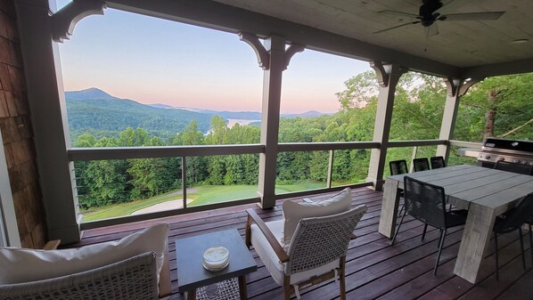 Deck off Main Floor with oversized Weber grill