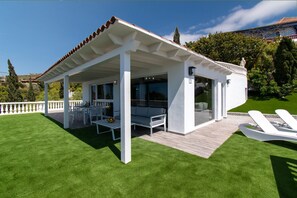 Artificial grass on terrace