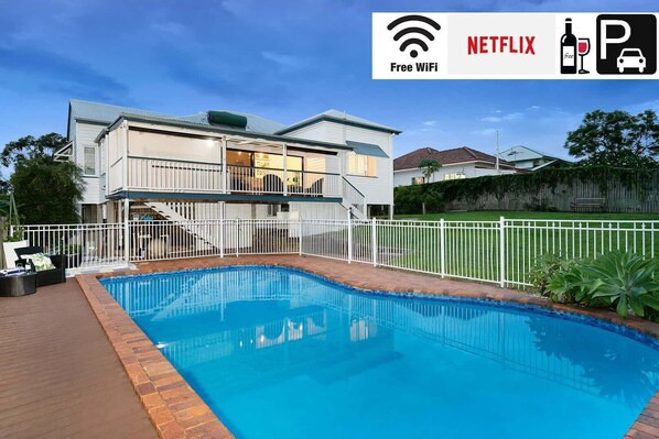 Huge back yard pool for the whole family to enjoy 