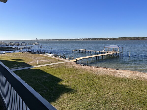 Little Lagoon.  Pier and boat dock.  One of two. (2nd one is under construction)