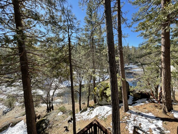 View from the living area and main 2 decks