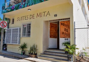Our entrance at the end of Calle Robalo's cul de sac. Our door has key lockboxes