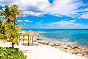 Private beach on protected marine park.