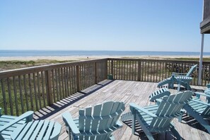 View from the deck -6 adirondack chairs available for lounging