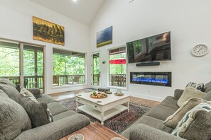 70" Smart TV with YouTube TV and Electric Fireplace