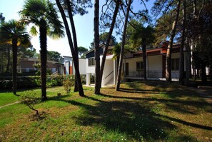 Exterior view with garden