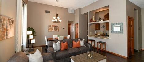 A stylish buildout paired with curated furnishings creates the perfect space to relax, recharge, and feel inspired. Every detail—from textures to tones—brings comfort and character to your weekend getaway, making it truly one of a kind.