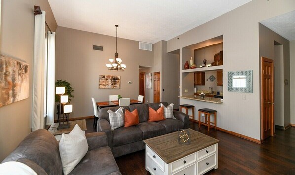A stylish buildout paired with curated furnishings creates the perfect space to relax, recharge, and feel inspired. Every detail—from textures to tones—brings comfort and character to your weekend getaway, making it truly one of a kind.