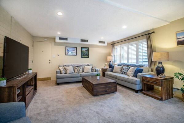 Kick back in our inviting living room