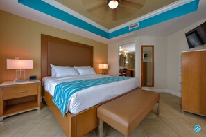 Our master bedroom has TV and airconditioning