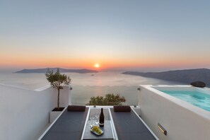 Patio with sunset view