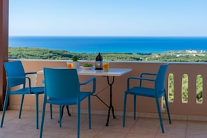 View from the Balcony
Panoramic sea view from the dining area on the balcony