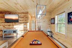 Try your hand at pool with friends and family