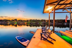 The private dock where you can reminisce at the end of a fun filled day on the lake.